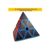 ZETCONCEPT 3x3 PYRAMINX KARBON FIBER STICKERLI PROFESYONEL SPEED CUBE -3X3 ZEKA SABIR KÜPÜ -