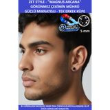 ZETCONCEPT ZET STYLE – MAGNUS ARCANA - Görünmez Çekimin Mührü – Güçlü Mıknatıslı Küpe (Tek Erkek Küpe)