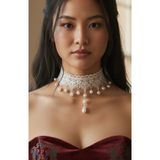 ZETCONCEPT Zet Style Nocturne Koleksiyonu “Nocturne Velaria – Gecenin Örtüsü” Dantel Choker Gotik Kolye
