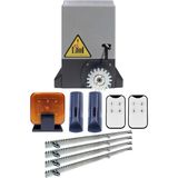 Zetek Elektronik Ztx 2000 kg Kayar Kapı Motoru Seti 1200W Fotoselli Flaşörlü Kumandalı Bahçe Kapı Motoru - 30-40 mt