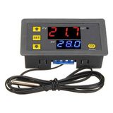 ZeTeknoloji W3230 Dijital Sıcaklık Kontrol Cihazı 220V AC LED Ekran Termostat Mini 79mm x 43mm