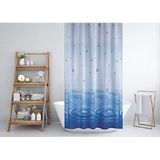 Zethome 5020 Jackline Çift Kanat Mavi 120x200 cm Duş Perdesi
