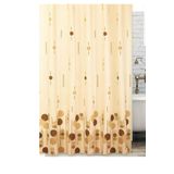 Zethome 6022 Tropik Çift Kanat Kahve 120x200 cm Duş Perdesi
