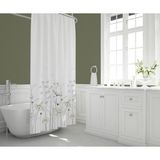 Zethome 8441 Tropik 1X120X200 cm Beyaz Banyo Tek Kanat Duş Perdesi