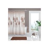 Zethome Banyo Duş Perdesi 3390 120x200 Perde Borusu Askı Aparatı 90x130 Hediyeli Kahverengi