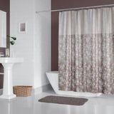 Zethome Banyo Duş Perdesi 4247 120x200 Perde Borusu Askı Aparatı 90x130 Hediyeli