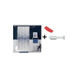 Zethome Banyo Duş Perdesi 4961 Mavi 110x200 Perde Borusu Askı Aparatı 90x130 Hediyeli