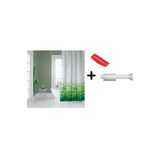 Zethome Banyo Duş Perdesi 5020 120x200 Perde Borusu Askı Aparatı 90x130 Hediyeli