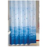 Zethome Banyo Duş Perdesi 5020 Çift Kanat Mavi 2x120x200 Duşakabin Perdesi
