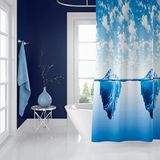 Zethome Banyo Duş Perdesi 5322 120x200 Perde Borusu Askı Aparatı 90x130 Hediyeli