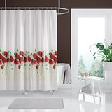 Zethome Banyo Duş Perdesi 7081 120x200 Perde Borusu Askı Aparatı 90x130 Hediyeli