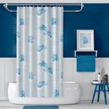 Zethome Banyo Duş Perdesi 7085 110x200 Perde Borusu Askı Aparatı 90x130 Hediyeli
