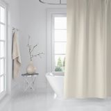 Zethome Banyo Duş Perdesi Krem 180x200 Perde Borusu Askı Aparatı 120x200 Hediyeli