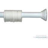 Zethome Banyo Perde Borusu 90cm-130cm Beyaz Duş Perde Borusu Duşakabin Perde Askısı Yaylı Duş Borusu Metal - 90 - 130 cm