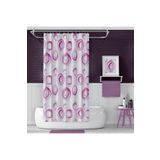 Zethome Banyo Perdesi 1x110x200 Tek Kanat Duş Perdesi Halka Hediyeli Duşakabin Perdesi 4954 Pembe