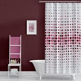 Zethome Banyo Perdesi 1x110x200 Tek Kanat Duş Perdesi Halka Hediyeli Duşakabin Perdesi 4961 Pembe