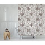 Zethome Banyo Perdesi 1x120x200 Tek Kanat Duş Perdesi Halka Hediyeli Duşakabin Perdesi 2345 Beyaz