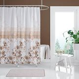 Zethome Banyo Perdesi 1x120x200 Tek Kanat Duş Perdesi Halka Hediyeli Duşakabin Perdesi 4131 Beyaz