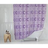 Zethome Banyo Perdesi 1x120x200 Tek Kanat Duş Perdesi Halka Hediyeli Duşakabin Perdesi 5033 Lila Mor