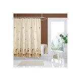 Zethome Banyo Perdesi 1x120x200 Tek Kanat Duş Perdesi Halka Hediyeli Duşakabin Perdesi 6022 Kahverengi