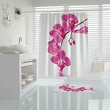 Zethome Banyo Perdesi 1x120x200 Tek Kanat Duş Perdesi Halka Hediyeli Duşakabin Perdesi Orchid Mor