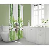 Zethome Banyo Perdesi 1x180x200 Tek Kanat Duş Perdesi Halka Hediyeli Duşakabin Perdesi 10056 Yeşil