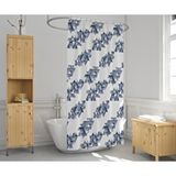 Zethome Banyo Perdesi 1x180x200 Tek Kanat Duş Perdesi Halka Hediyeli Duşakabin Perdesi 1619 Beyaz