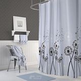 Zethome Banyo Perdesi 1x180x200 Tek Kanat Duş Perdesi Halka Hediyeli Duşakabin Perdesi 2200 Gri