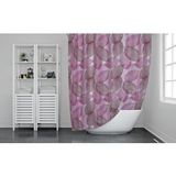 Zethome Banyo Perdesi 1x180x200 Tek Kanat Duş Perdesi Halka Hediyeli Duşakabin Perdesi 3110 Kırmızı