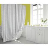 Zethome Banyo Perdesi 1x180x200 Tek Kanat Duş Perdesi Halka Hediyeli Duşakabin Perdesi 3182 Beyaz