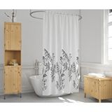 Zethome Banyo Perdesi 1x180x200 Tek Kanat Duş Perdesi Halka Hediyeli Duşakabin Perdesi 3389 Beyaz