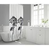 Zethome Banyo Perdesi 1x180x200 Tek Kanat Duş Perdesi Halka Hediyeli Duşakabin Perdesi 3391 Beyaz