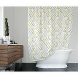 Zethome Banyo Perdesi 1x180x200 Tek Kanat Duş Perdesi Halka Hediyeli Duşakabin Perdesi 3589 Çok Renkli