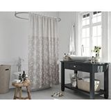 Zethome Banyo Perdesi 1x180x200 Tek Kanat Duş Perdesi Halka Hediyeli Duşakabin Perdesi 4247 Kahverengi