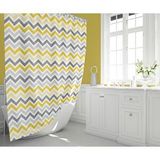 Zethome Banyo Perdesi 1x180x200 Tek Kanat Duş Perdesi Halka Hediyeli Duşakabin Perdesi 4597 Sarı