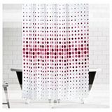 Zethome Banyo Perdesi 1x180x200 Tek Kanat Duş Perdesi Halka Hediyeli Duşakabin Perdesi 4961 Pembe