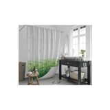 Zethome Banyo Perdesi 1x180x200 Tek Kanat Duş Perdesi Halka Hediyeli Duşakabin Perdesi 5020 Yeşil