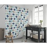Zethome Banyo Perdesi 1x180x200 Tek Kanat Duş Perdesi Halka Hediyeli Duşakabin Perdesi 5706 Beyaz