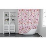 Zethome Banyo Perdesi 1x180x200 Tek Kanat Duş Perdesi Halka Hediyeli Duşakabin Perdesi 6811 Çok Renkli