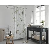 Zethome Banyo Perdesi 1x180x200 Tek Kanat Duş Perdesi Halka Hediyeli Duşakabin Perdesi 7976 Beyaz