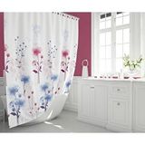 Zethome Banyo Perdesi 1x180x200 Tek Kanat Duş Perdesi Halka Hediyeli Duşakabin Perdesi 8747 Beyaz