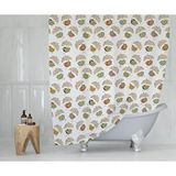 Zethome Banyo Perdesi 1x180x200 Tek Kanat Duş Perdesi Halka Hediyeli Duşakabin Perdesi 8952 Beyaz