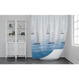 Zethome Banyo Perdesi 1x180x200 Tek Kanat Duş Perdesi Halka Hediyeli Duşakabin Perdesi 9889 Çok Renkli