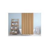 Zethome Banyo Perdesi 1x180x200 Tek Kanat Duş Perdesi Halka Hediyeli Duşakabin Perdesi Bej 0010