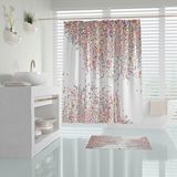 Zethome Banyo Perdesi 1x180x200 Tek Kanat Duş Perdesi Halka Hediyeli Duşakabin Perdesi Dotted Çok Renkli