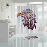 Zethome Banyo Perdesi 1x180x200 Tek Kanat Duş Perdesi Halka Hediyeli Duşakabin Perdesi Eagle Beyaz