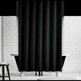 Zethome Banyo Perdesi 1x180x200 Tek Kanat Duş Perdesi Halka Hediyeli Duşakabin Perdesi Siyah 0010