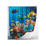 Zethome Banyo Perdesi 1x180x200 Tek Kanat Duş Perdesi Halka Hediyeli Duşakabin Perdesi Underwater 2