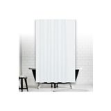 Zethome Banyo Perdesi 1x240x200 Tek Kanat Duş Perdesi Halka Hediyeli Duşakabin Perdesi 0010 Beyaz