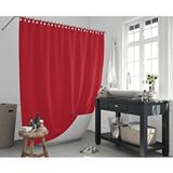 Zethome Banyo Perdesi 1x240x200 Tek Kanat Duş Perdesi Halka Hediyeli Duşakabin Perdesi 0010 Kırmızı